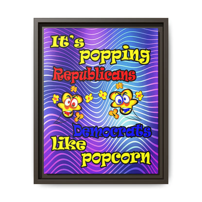 popping like popcorn - framed canvas art (purple wave)