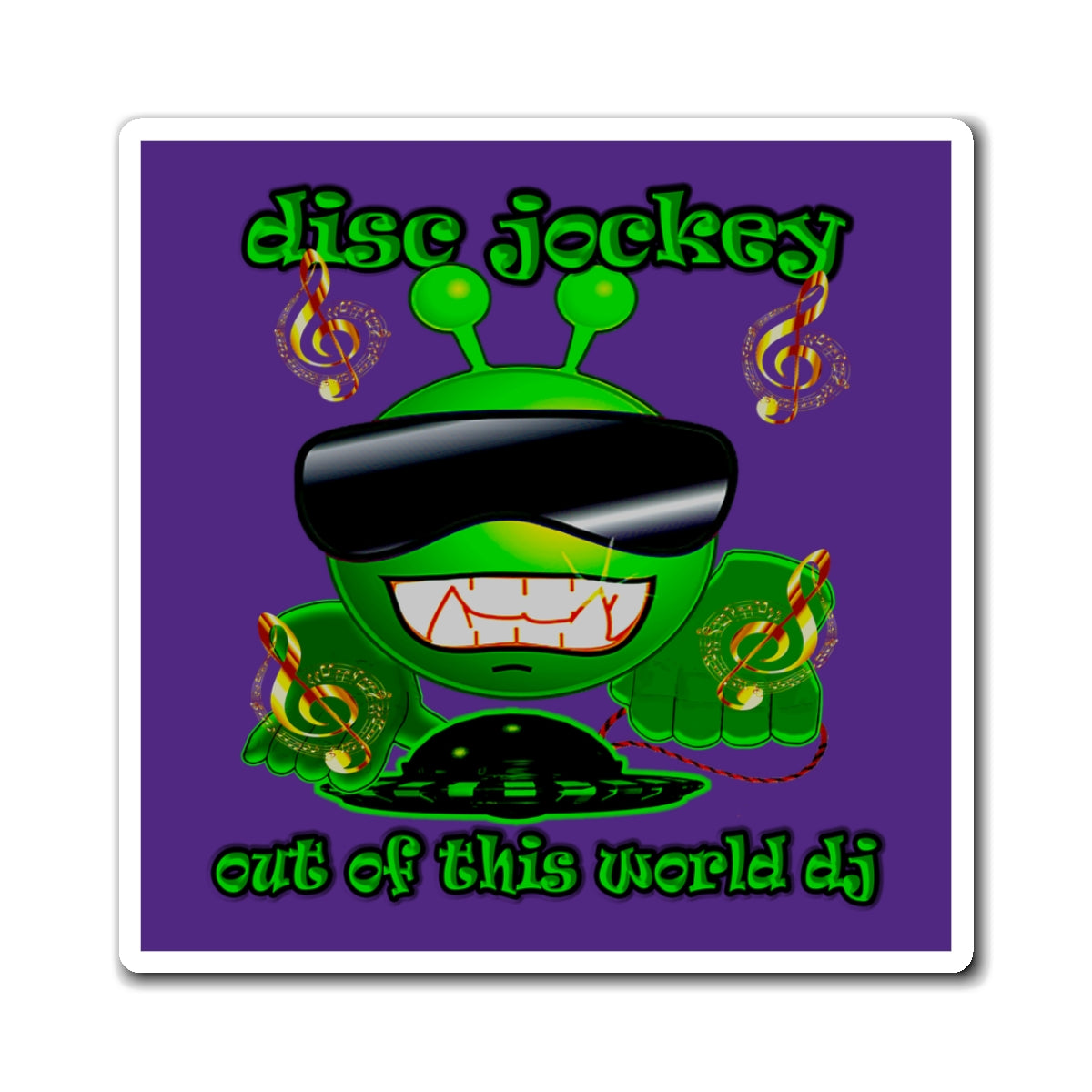 disc jockey - Magnets - (purple)