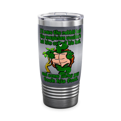 turtle race - Ringneck Tumbler, 20oz (brushed nickel)