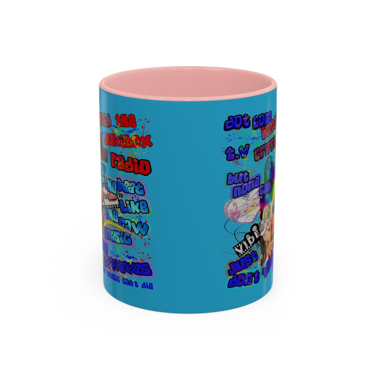 drop the beat - Accent Mug (turquoise)