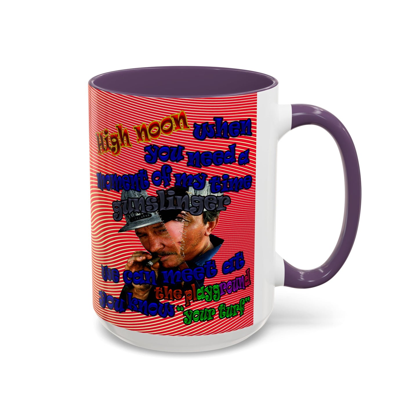 high noon - Accent Mug (yellow-orange wave)