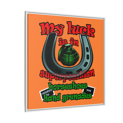my luck - framed canvas art (crusta)