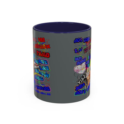 drop the beat - Accent Mug (dark grey)