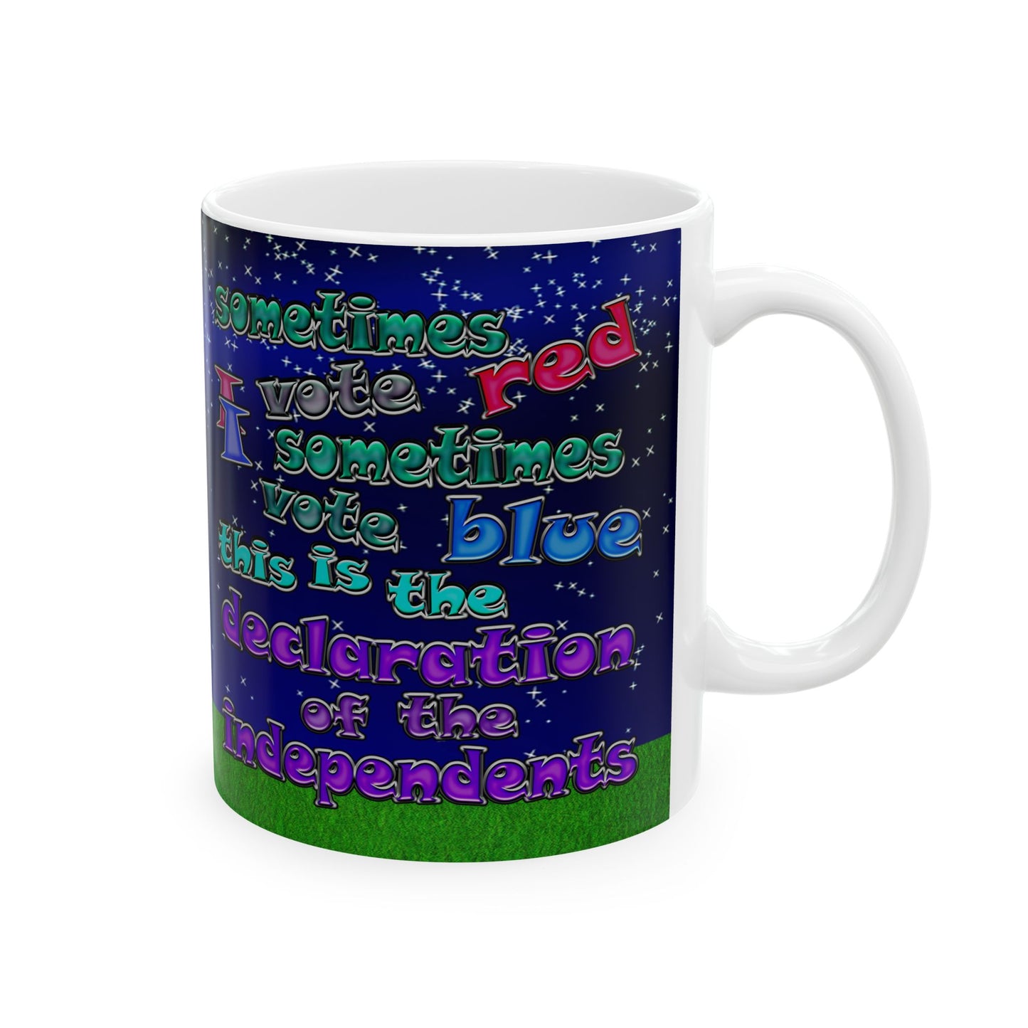 declaration of the independents - White Mug ('snoops' background)