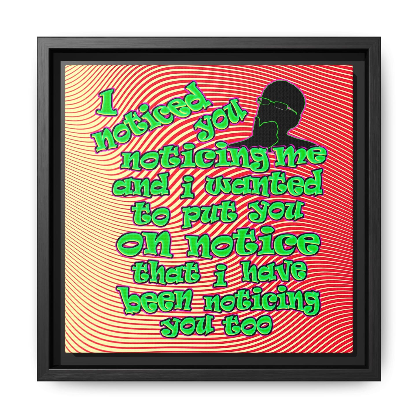 noticed you noticing - framed canvas art (yellow-orange wave)