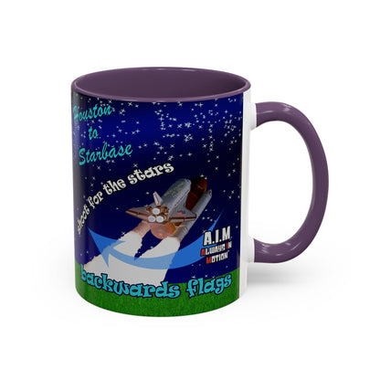 shoot for the stars - Accent Mug ('snoops' background)