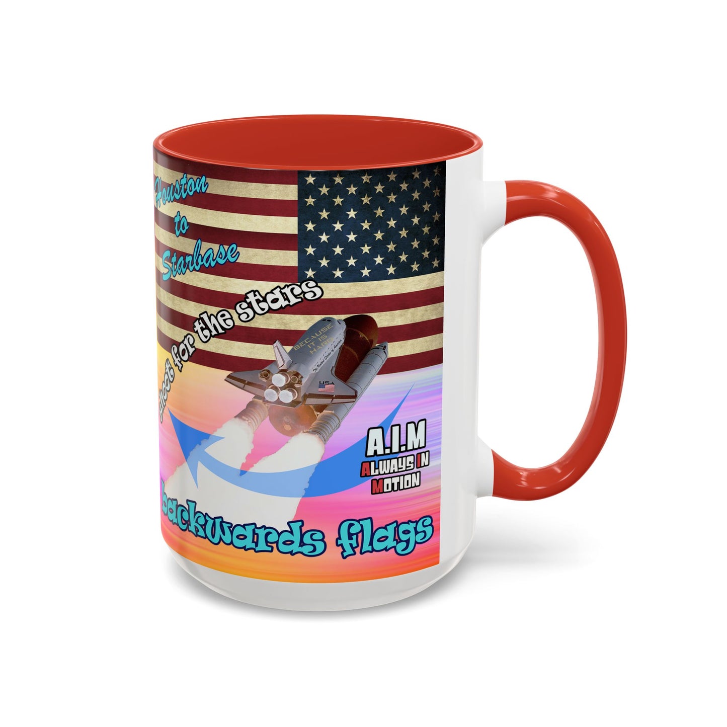 shoot for the stars - Accent Mug (color blur)