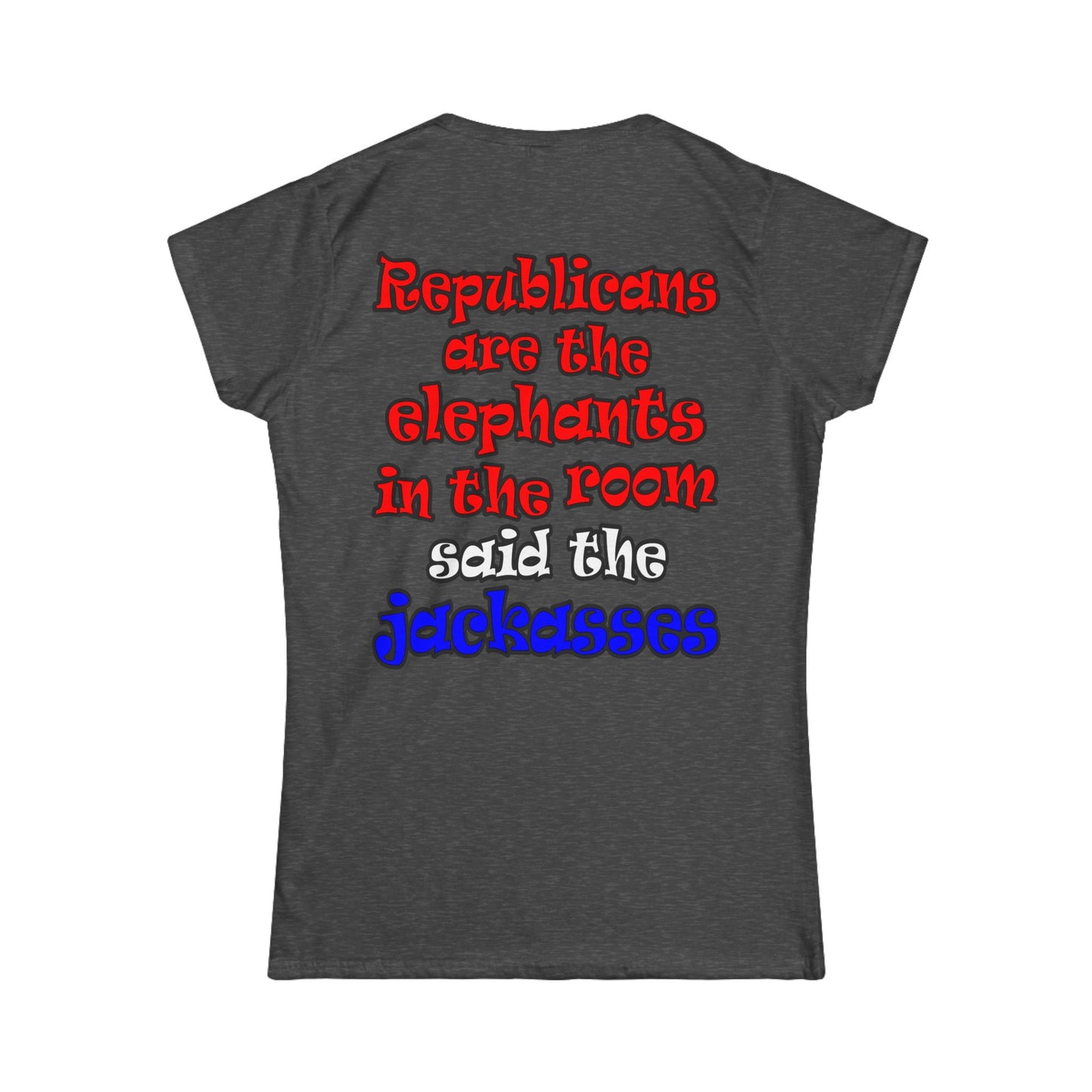 donkeys and elephants - Women's Softstyle Tee