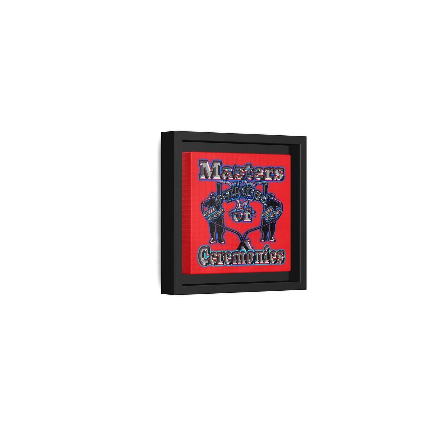 em cee squared - framed canvas art (red)