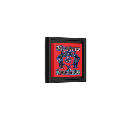 em cee squared - framed canvas art (red)