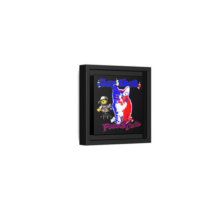 tag that - framed canvas art (black)