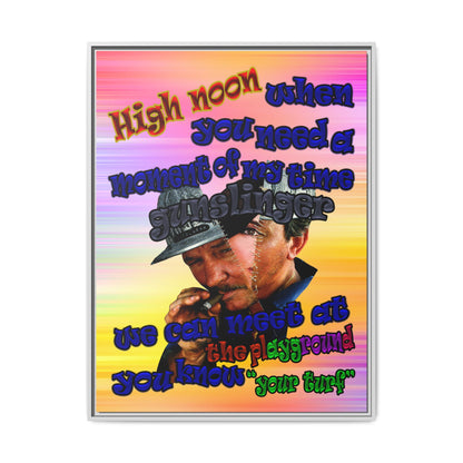 high noon - framed canvas art (color blur)