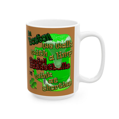 celtics logo - White Mug (light brown)