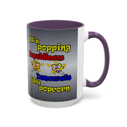 popping like popcorn - Accent Mug (brushed nickel)