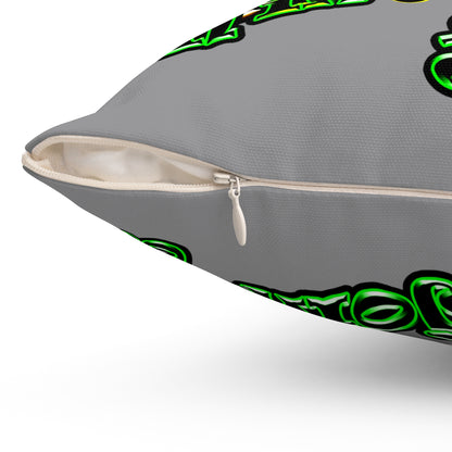 og - Spun Polyester Square Pillow - (grey)