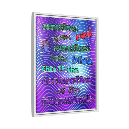 declaration of the independents - framed canvas art (purple wave)
