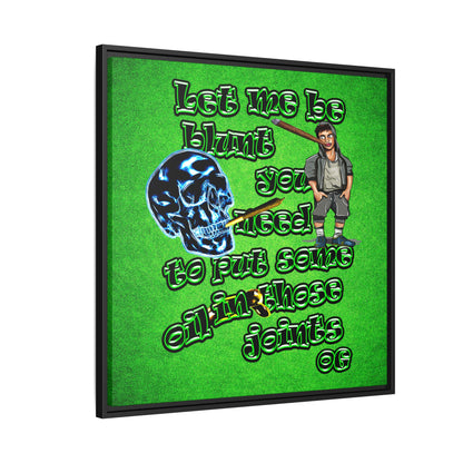 og - framed canvas art (green turf)