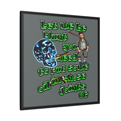 og - framed canvas art (dark grey)