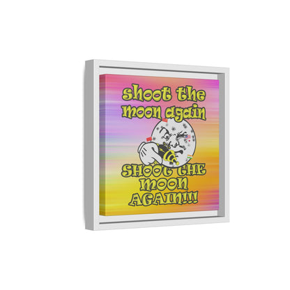 shoot the moon again - framed canvas art (color blur)