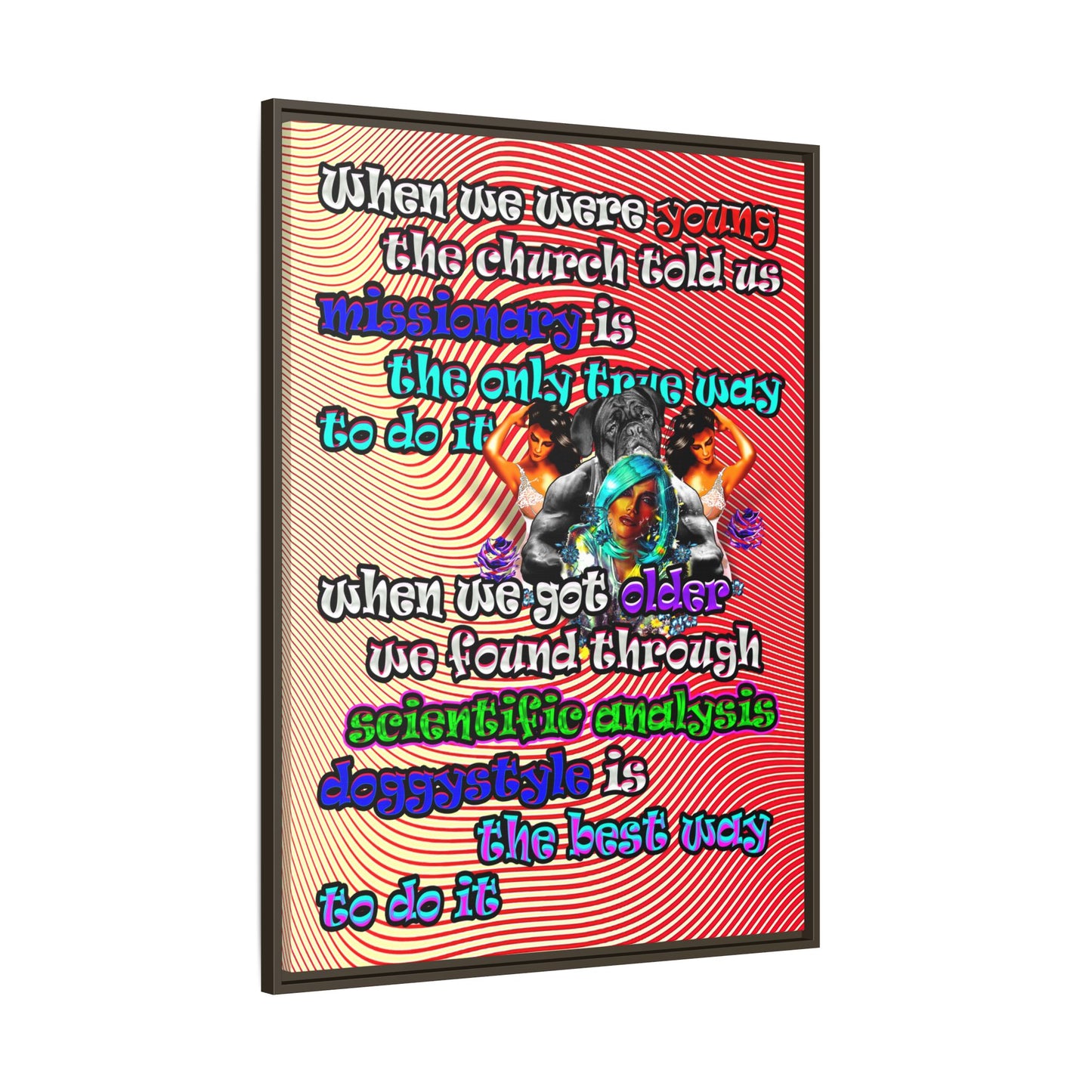 doggystyle - framed canvas art (yellow-orange wave)