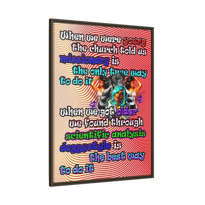doggystyle - framed canvas art (yellow-orange wave)