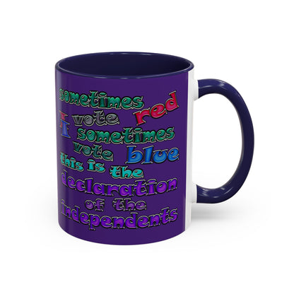 declaration of the independents - Accent Mug (purple)