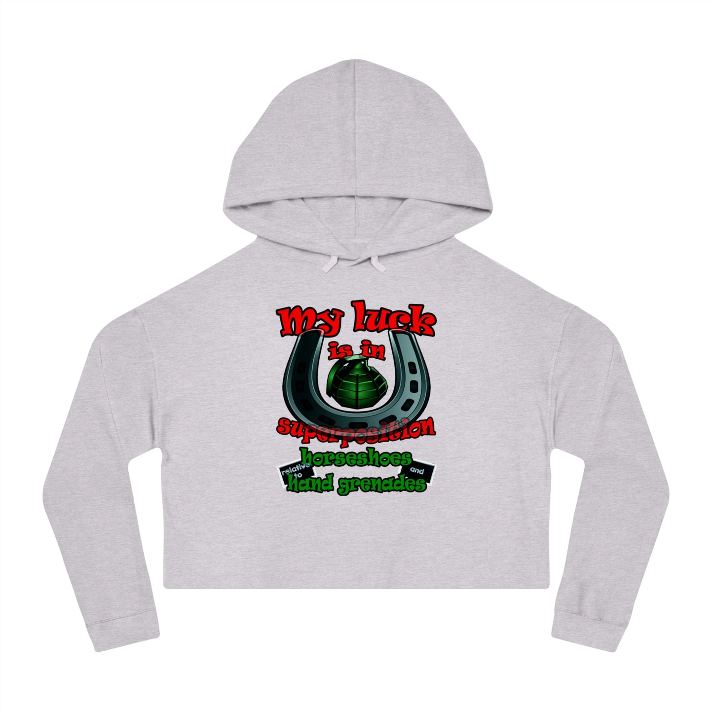 my luck - Women’s Cropped Hooded Sweatshirt