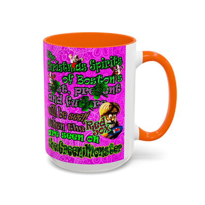 christmas spirits of boston - Accent Mug (pink swirl)