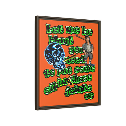 og - framed canvas art (orange)