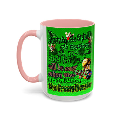 christmas spirits of boston - Accent Mug (logo green)