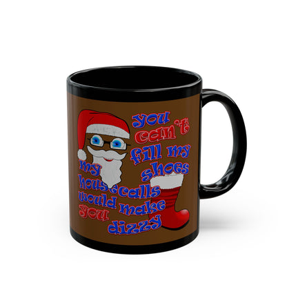 santa's shoes - Black Mug (brown)