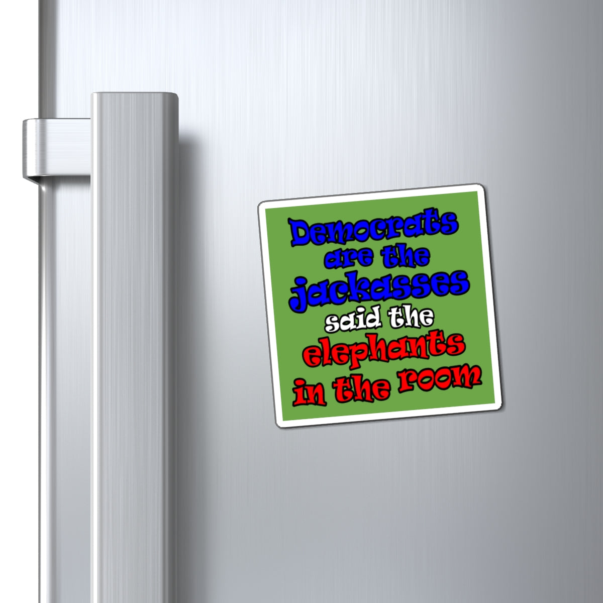 donkeys and elephants - Magnets - (green)