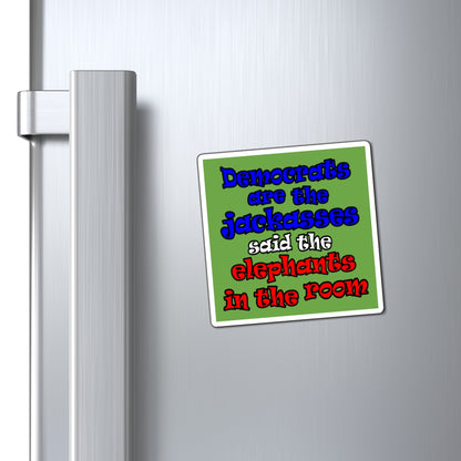 donkeys and elephants - Magnets - (green)
