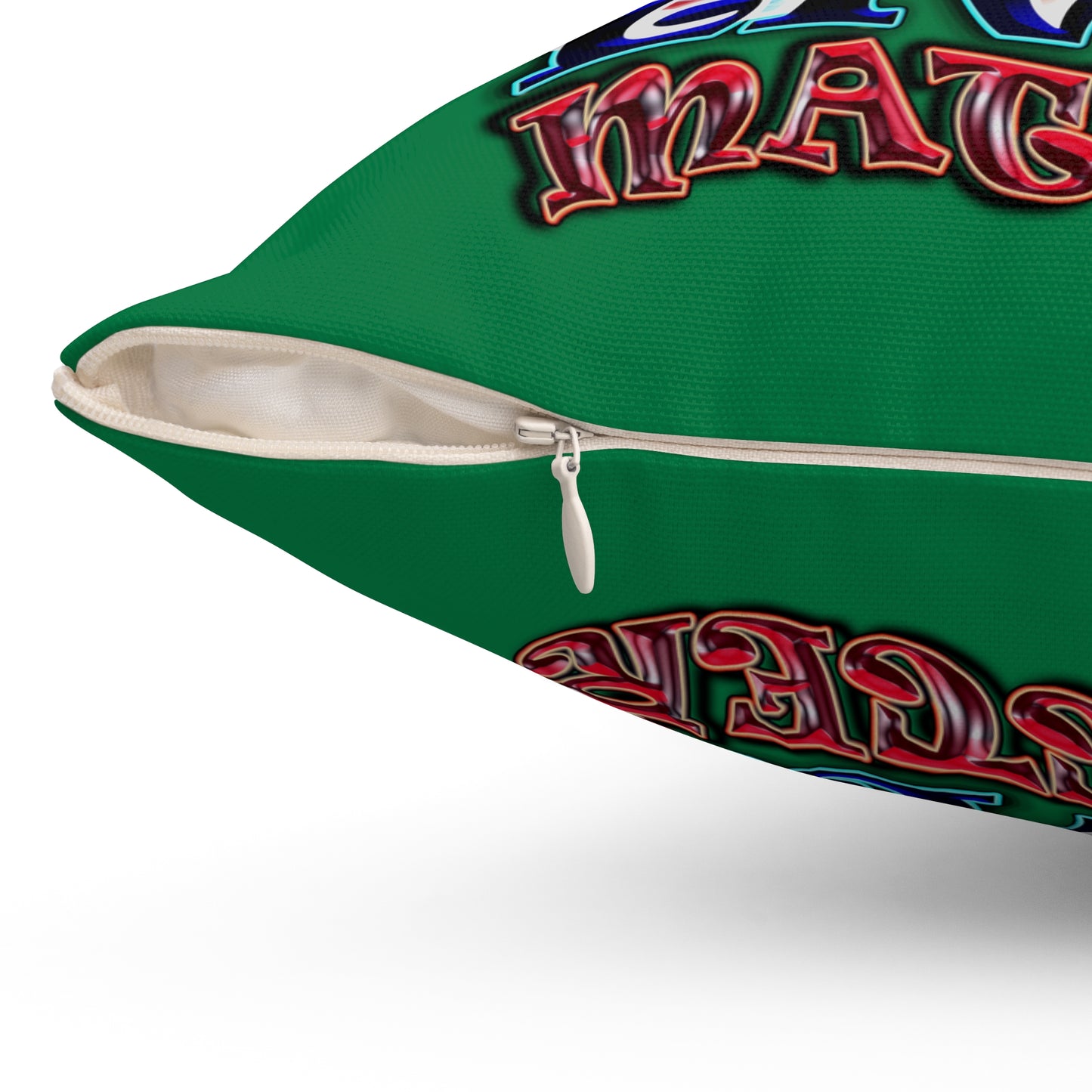 rw&b lives matter - Spun Polyester Square Pillow - (dark green)