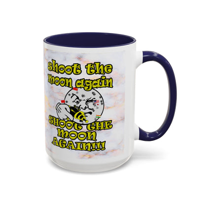 shoot the moon again - Accent Mug (white marble)