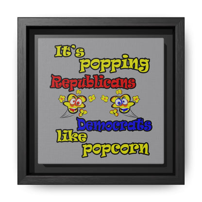 popping like popcorn - framed canvas art (grey)
