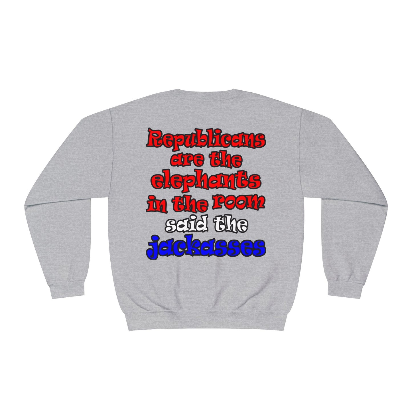 donkeys and elephants - Unisex NuBlend® Crewneck Sweatshirt