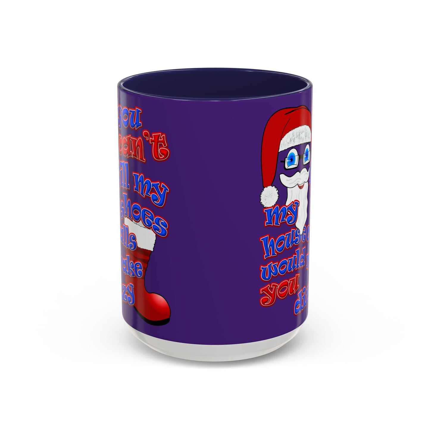 santa's shoes - Accent Mug (purple)