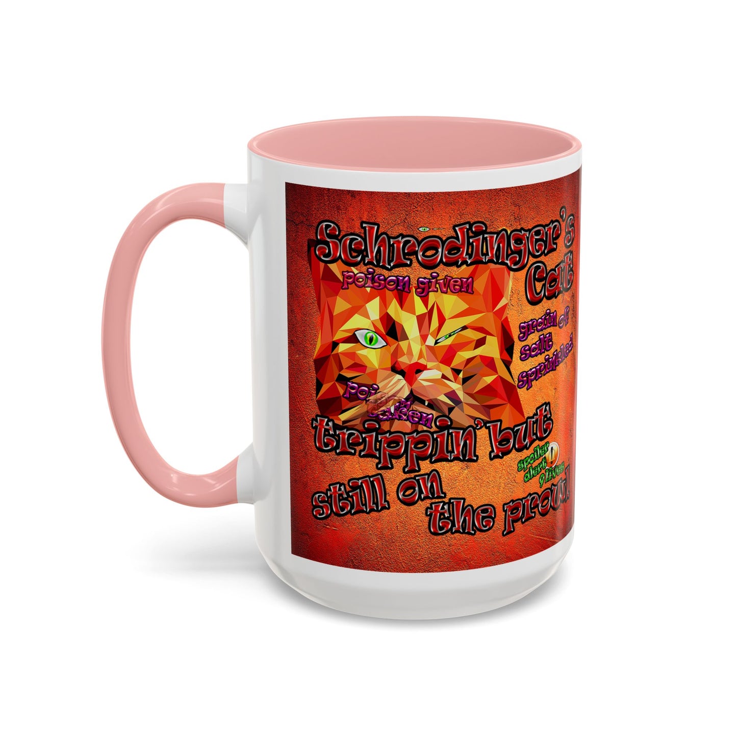 schrodinger's cat - Accent Mug (burnt orange)