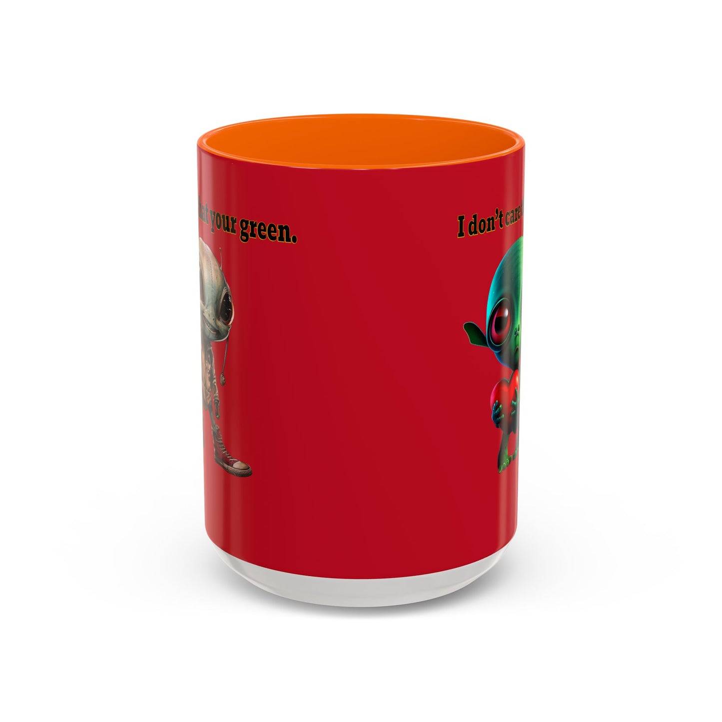 I don't care that your grey - Accent Mug (dark red)