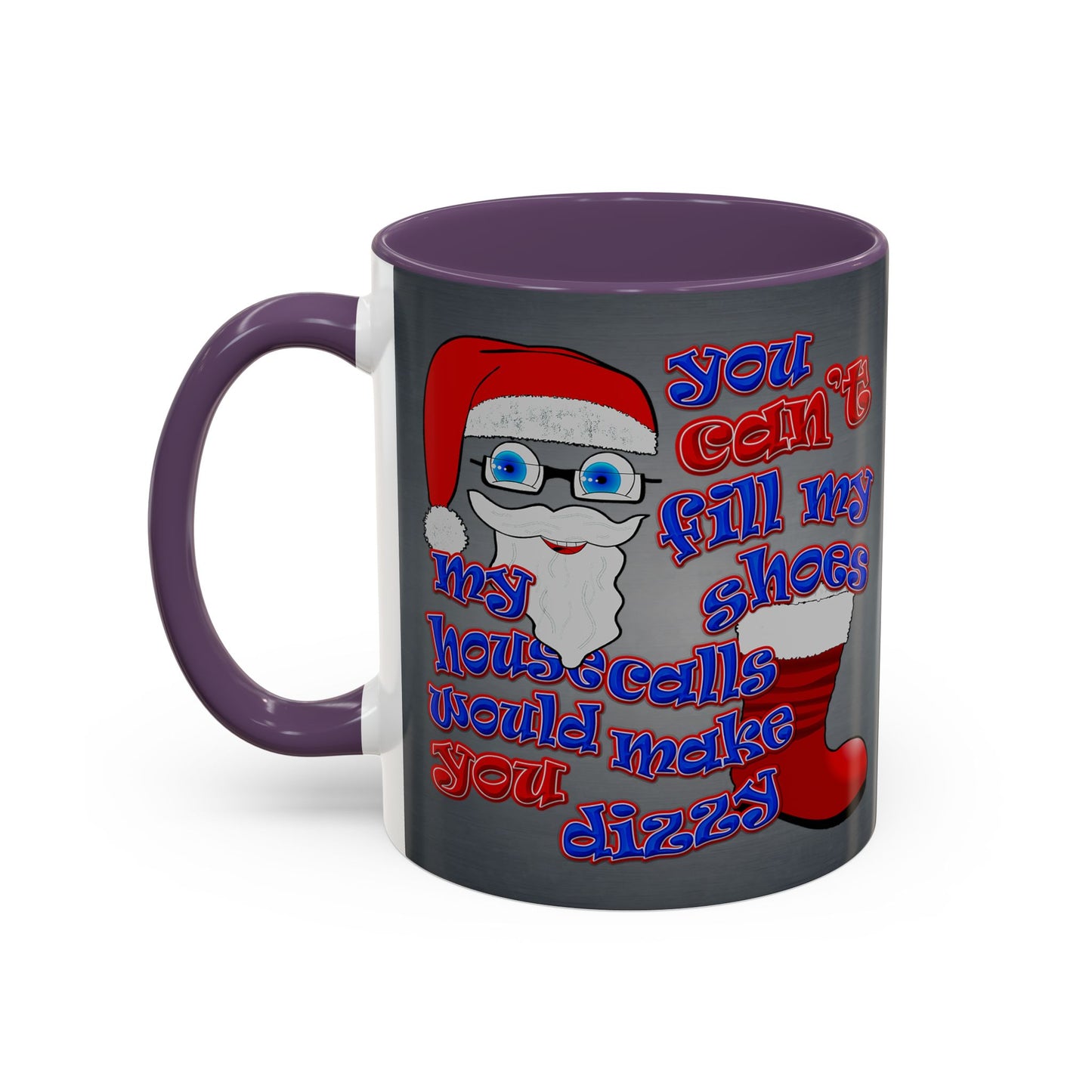 santa's shoes - Accent Mug (grey-light grey)