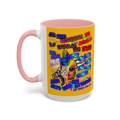 drop the beat - Accent Mug (yellow)
