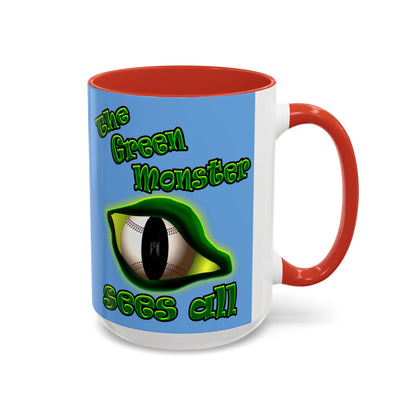 green monster - Accent Mug (light blue)