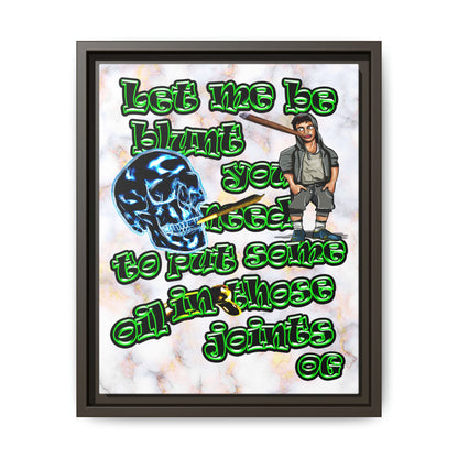 og - framed canvas art (white marble)