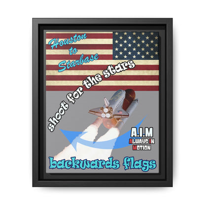 shoot for the stars - framed canvas art (grey)