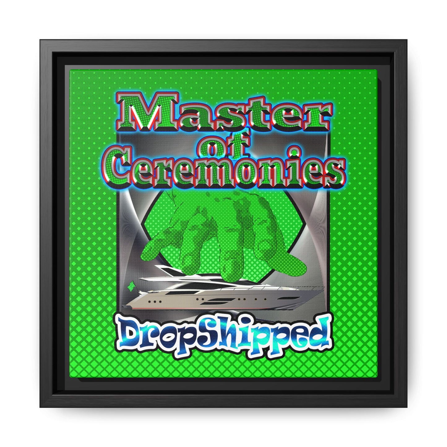 logo - framed canvas art (logo green)