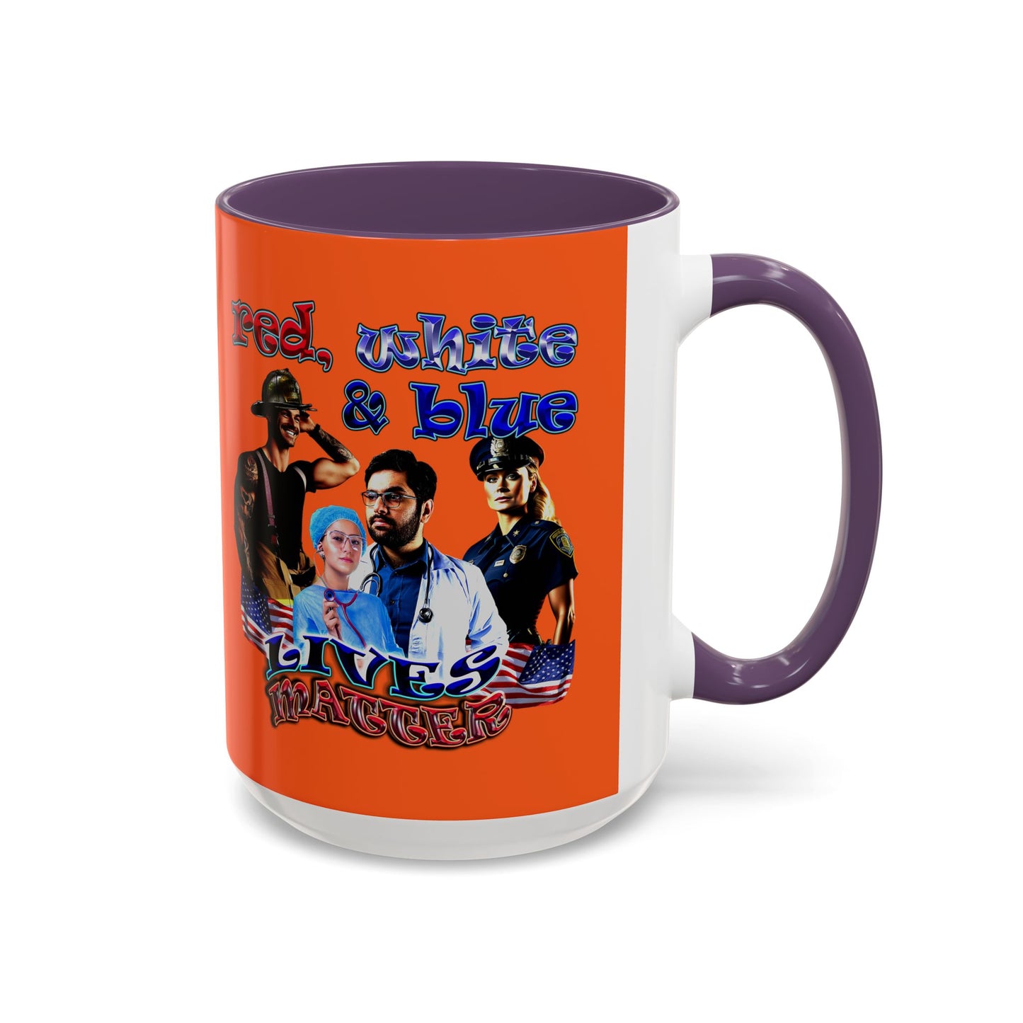 rw&b lives matter - Accent Mug (orange)