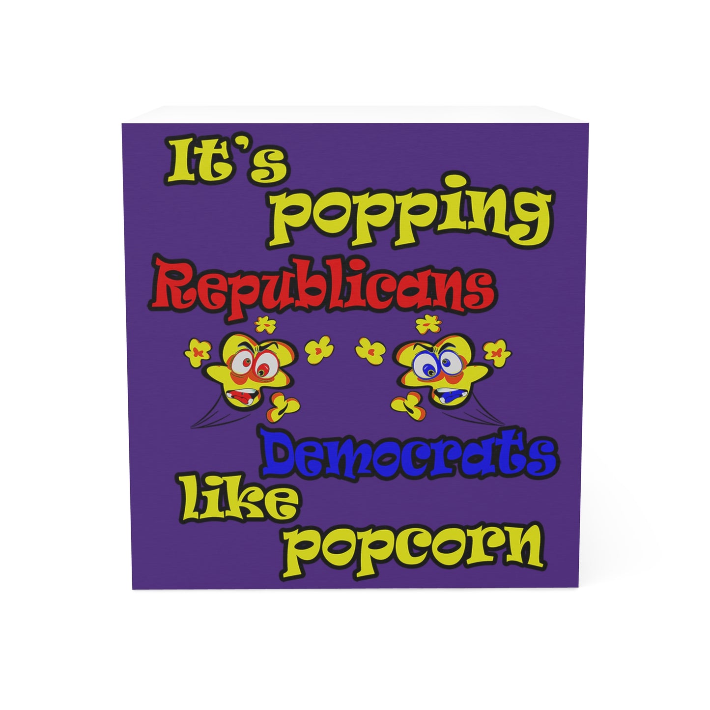 popping like popcorn - note cube (purple)