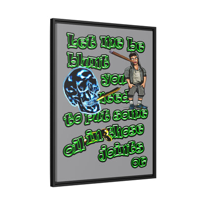 og - framed canvas art (grey)