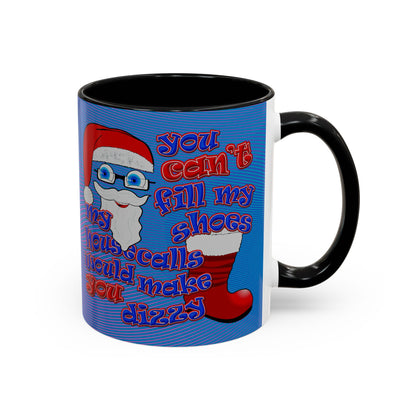 santa's shoes - Accent Mug (light blue-purple wave)